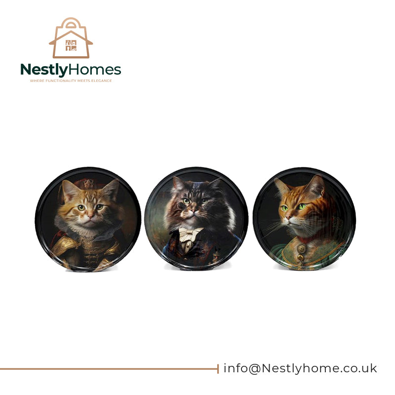 Wall Plate Cat Print 30x30cm