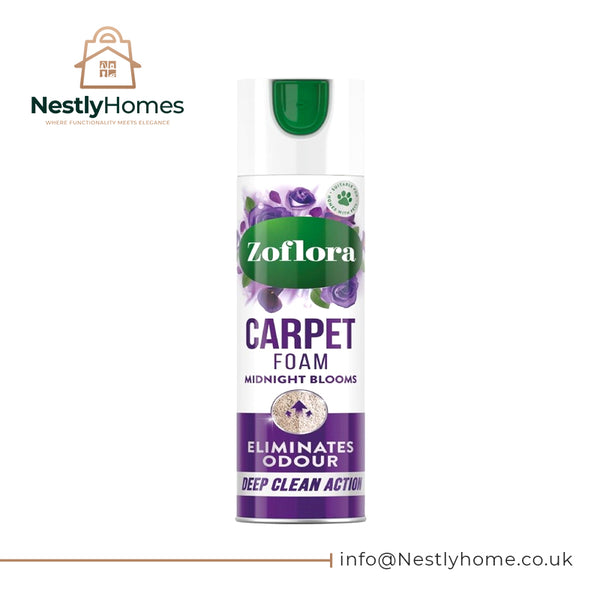 Zoflora Midnight Blooms Carpet Freshener & Care Foam, 1 x 600ml, Carpet Cleaner, Stain Remover Foam for Carpets and Upholstery, Neutralises Odours, Deep Cleans, Pet Safe