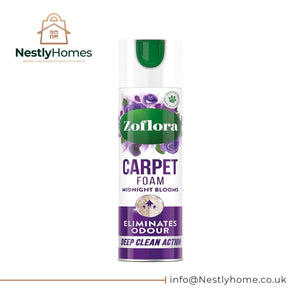Zoflora Midnight Blooms Carpet Freshener & Care Foam, 1 x 600ml, Carpet Cleaner, Stain Remover Foam for Carpets and Upholstery, Neutralises Odours, Deep Cleans, Pet Safe