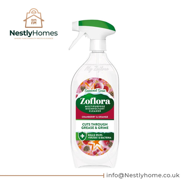 Zoflora Cranberry & Orange Multipurpose Disinfectant Trigger Spray, 1 x 800ml, Antibacterial Multi-Surface Cleaner, Pet-Safe, Kills 99.9% of Bacteria & Viruses