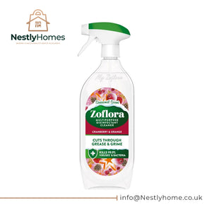 Zoflora Cranberry & Orange Multipurpose Disinfectant Trigger Spray, 1 x 800ml, Antibacterial Multi-Surface Cleaner, Pet-Safe, Kills 99.9% of Bacteria & Viruses