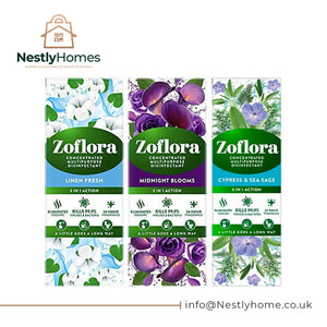 Zoflora Disinfectant Concentrates Cleaning Bundle, 12 x 120 ml (1.4 L) Multipurpose Disinfectant Liquid, Antibacterial & Multi-Surface, Pet Safe Disinfectant, Kills 99.9% Of Bacteria & Viruses