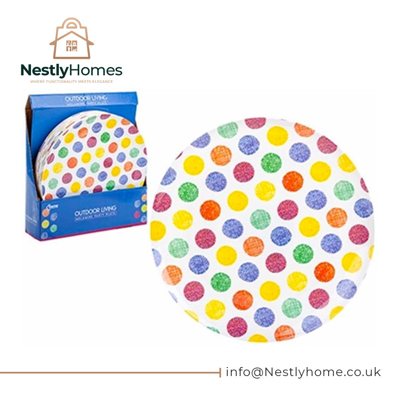 Melamine Spot Design Plates 11 Inch