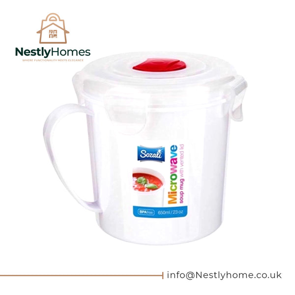 Sozali Microwave Soup Mug with Valve