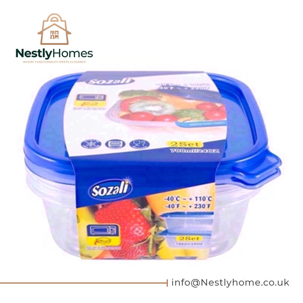 Sozali Square Food Box 700ml 2pc