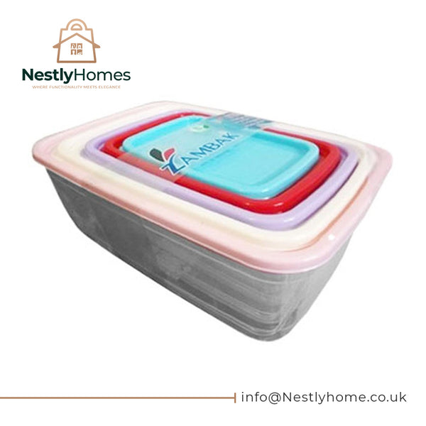 Thl Seal Rectangular Stacking Food Box Set 5