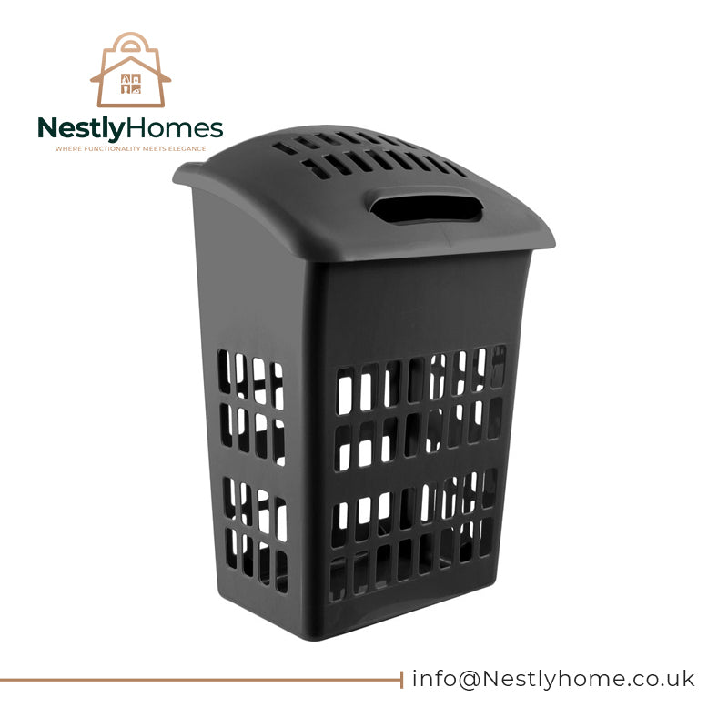 Thumbs Up Upright Laundry Basket Black