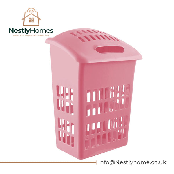 Thumbs Up Upright Laundry Basket Pink