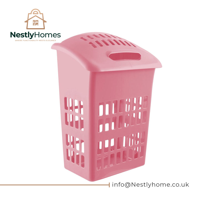 Thumbs Up Upright Laundry Basket Pink