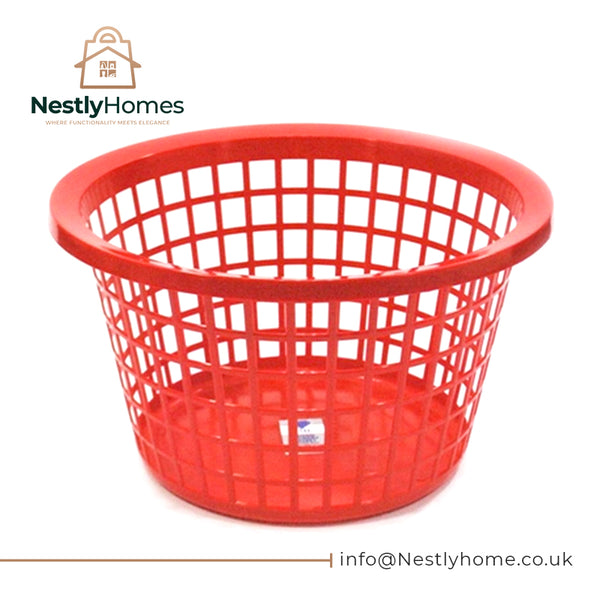 Tml Laundry Basket Round Glitter Red