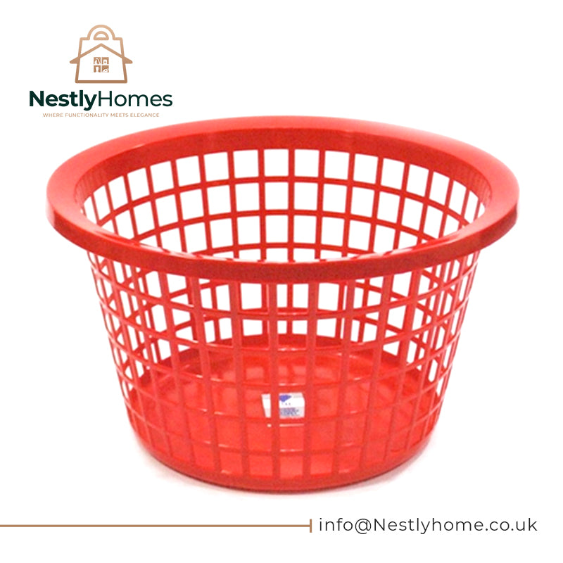 Tml Laundry Basket Round Glitter Red