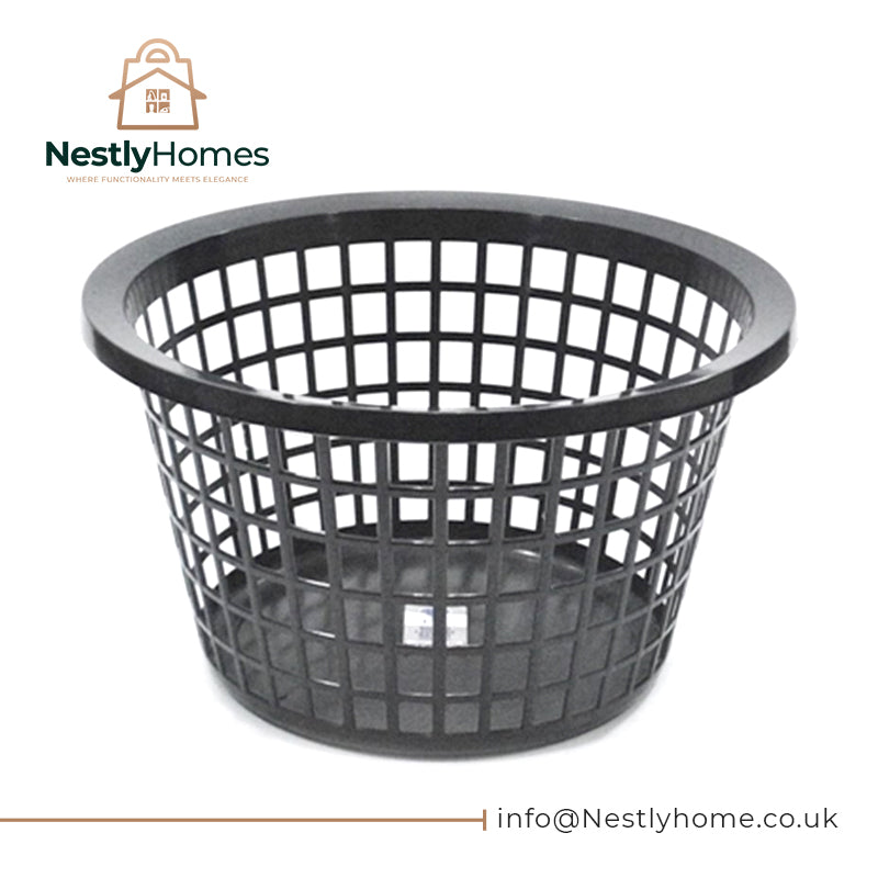 Tml Laundry Basket Round Graphite