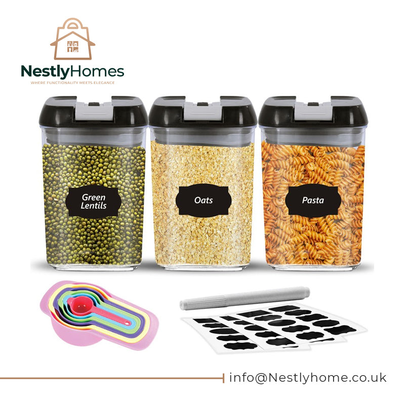 Top 3 Plastic Food Storage Containers 0.8ltr 3pcs