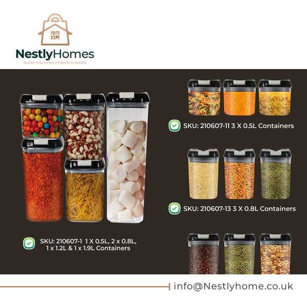 Top 3 Plastic Food Storage Containers 5pcs