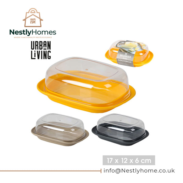 Urban Living Plastic Butter Dish 17x12xh6cm